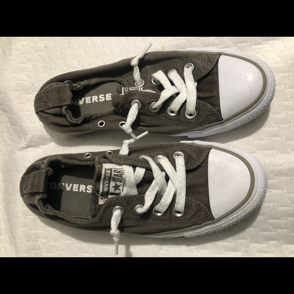 Olive Green Converse Slip On’s